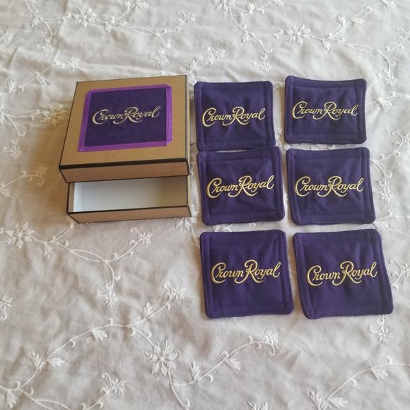 Crown Royal - purple coasters and box - Picture 2 of 3